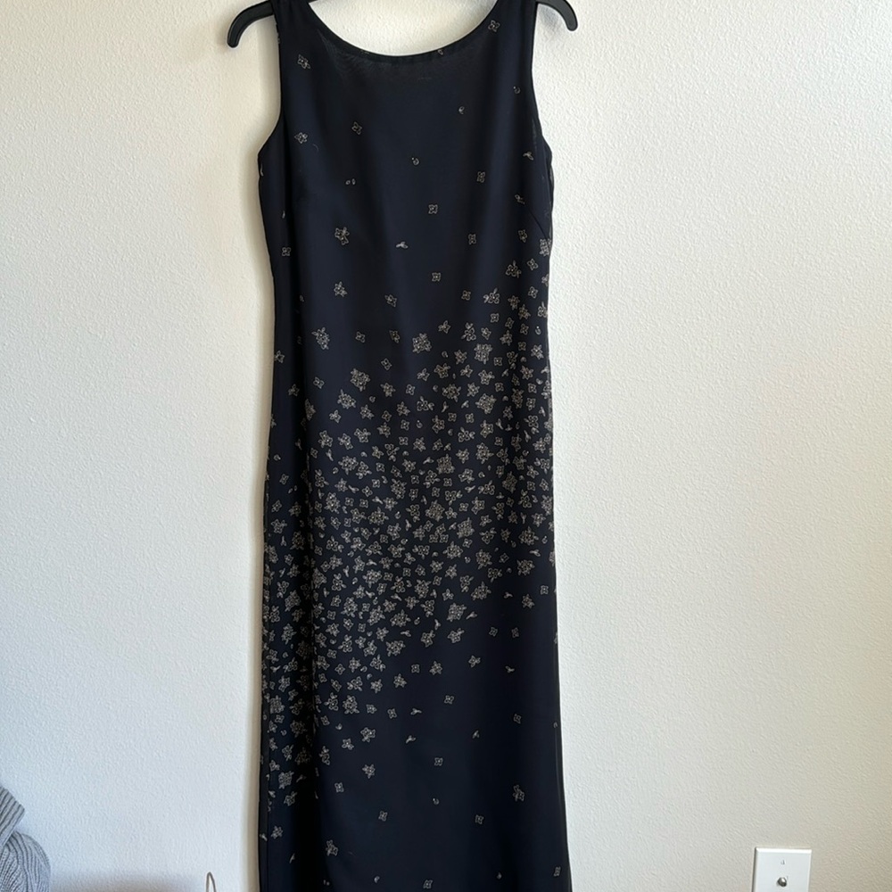 Casual Corner chiffon sleeveless long dress